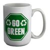Shopagift Go Green White 15oz Large Mug Cup