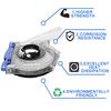 HERZO Surface Grinding Dust Shroud for Angle Grinders 115/125mm, Transparent Polycarbonate
