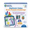 Learning Resources MathLink Cubes Brain Puzzle Challenge, 80 Pieces, Ages 5+, Linking Cubes, Connecting Cubes, Math Manipulative, Counting Cube