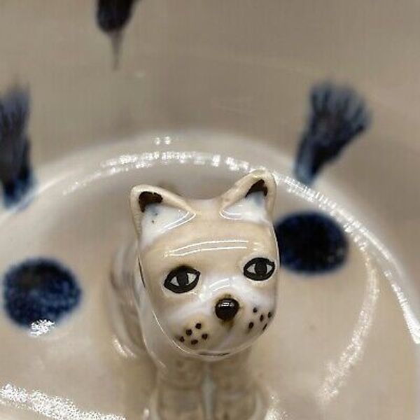 Anthropologie Peeping Puppy Dog Coffee Mug Cup Figural Figurine Inside