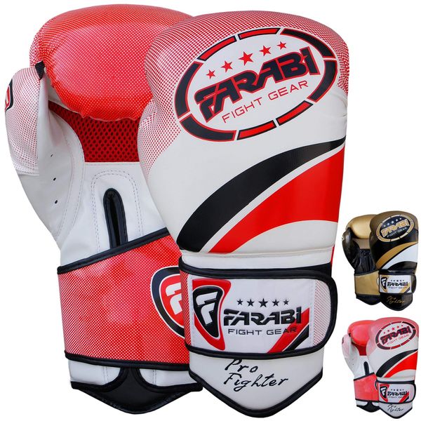 Farabi Boxing Gloves Training Sparring Punching Bag Focus Pads Training Gloves Pair