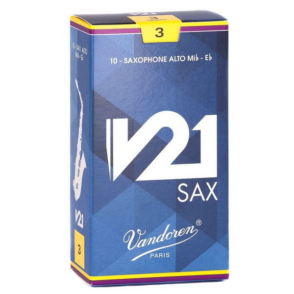 Vandoren SR813 Alto Saxophone V21 Reeds Strength 3; Box of 10