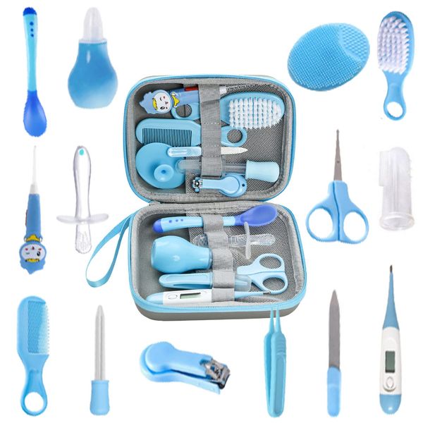 RoseFlower Baby Grooming, 14PCS/Set Kit Newborn Baby Healthcare Essentials Kit Portable Nursery Baby Toiletry Stuff for Daily Care -Newborn, Infant, Toddler Travelling Home Use