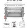 3-Pack Grey Foldable Storage Container with Door Collapsible Storage Bins