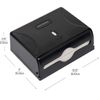 Mind Reader Wall Mount Paper Towel Dispenser Tri-Fold Holder for Restrooms Black