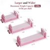 SRIWATANA Floating Shelves Wall Mounted, Solid Wood Wall Shelves, Pink