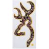 Browning Buckmark Decal | Mossy Oak Break-Up Country | 6", Mossy Oak Country/Gold (BDE1217)