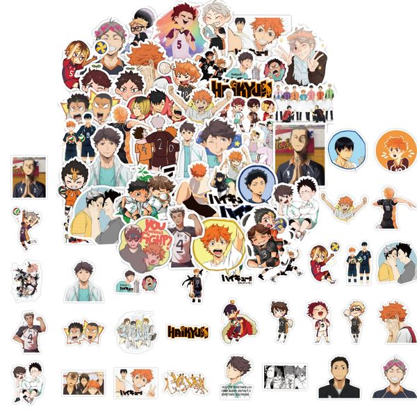 100 Stickers, Unofficial, Cute Stickers, Waterproof, Set, Suitcase Stickers, Favorite Suitcase, Haikyu Gift, Waterproof Seal, Suitable for Suitcases, Motorcycles, Helmets, Birthday Gifts, Moe Goods