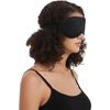 Black Sleep Mask Comfortable Foam Eye Cushion Blocks Light Soft Silky Design