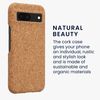 kwmobile Case Compatible with Google Pixel 8a Case - Cover with Cork Finish - Light Brown