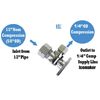 Pack 20 pcs 1/4 Turn Angle Stop Valve 5/8" OD Comp  x 1/4" OD Comp For ICEMAKER