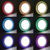 18w Round LED Ceiling Mood Light Panel Cool White with 6w RGB Colour Changing Ambient Ring Remote Controlled
