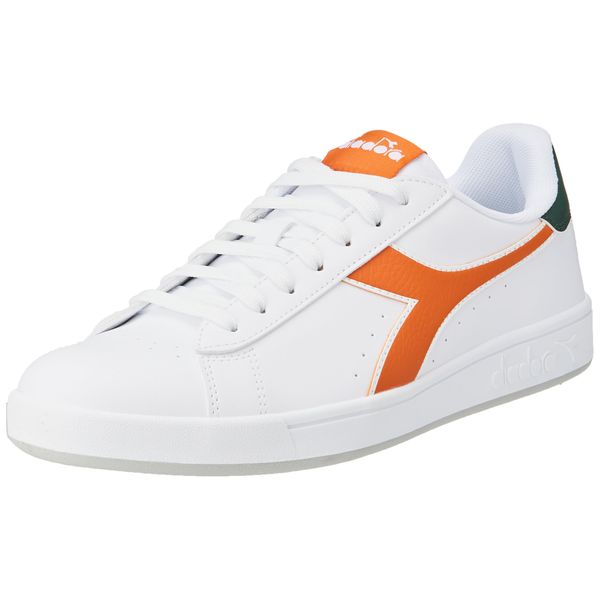 Diadora Unisex TORNEO Gymnastics Shoe, White/Burnt Orange, 2.5 UK