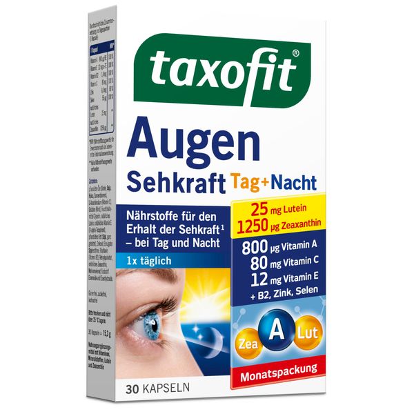 taxofit Augen Sehkraft Tag + Nacht Kapseln, 30 Stück