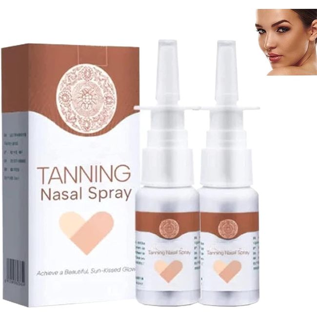 BronzeMist Tanning Nasal Spray,2pcs Self Tanning Nasal Spray,Sunless Tanning Mist,Summer Color Sunless Self Tanning Mist for All Skin Tones