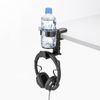 Sanwa Supply PDA-STN71BK Headphone Hook with Drink Holder