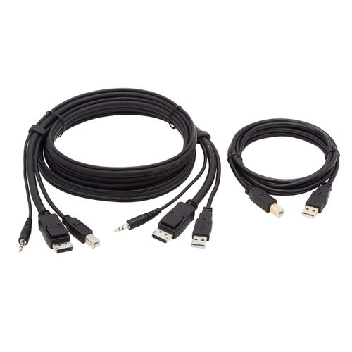 Tripp Lite DisplayPort KVM Cable Kit 4K USB 3.5mm Audio 3xM/USB M/6ft (P783-006-U)