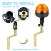 Biqing mounting Bracket for Rotating Beacon Light ,Warning Beacon Lights Bracket with Wire for DIN Pole Mount Flashing Strobe Light 1PCS