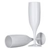 ProductPro 6 x White Plastic Reusable Prosecco Flutes 175ml Capacity
