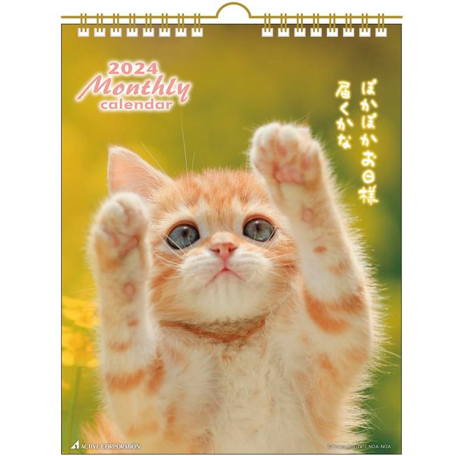 Active Corporation 2024 Calendar Wall CAT Monthly, 24ACL-06, Begins January 2024