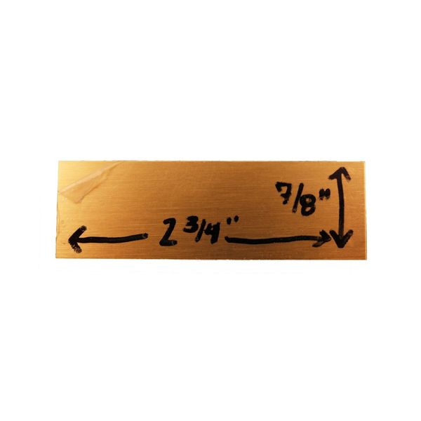 15 COUNT - Blank Brass Name Plate - 2 3/4" x 7/8" - ENGRAVABLE