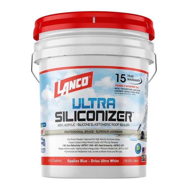 Lanco Ultra Siliconizer Acrylic Elastomeric Roof Sealer Silicone-Modified