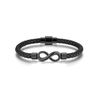 Zysta Leather Bracelet Men Women Infinity Sign Bracelet Infinity Wrap Bracelet with Magnetic Closure - Gift for Men Women, Leather, No Gemstone