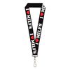 Buckle-Down Lanyard, I Heart MILFS Black White Red, Elastic