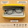 LAGO TERRA Protective Easy-Open Hard Shell Glasses Case - Yellow