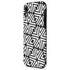 iPhone XR Geometric Black-White Modern Hexagon Honeycomb Pattern Smartphone Case
