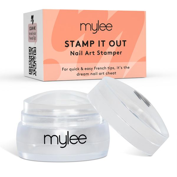 Mylee Stamp It Out: Durchsichtiger Jelly Nail Art Stamper mit Silikonkissen für makellose French Maniküre, transparentes Design