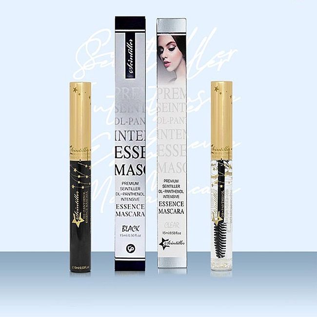 Nail Queen Premium Saintier Eyelash Nutrition Black Essence Mascara 15ml + free gift, transparent