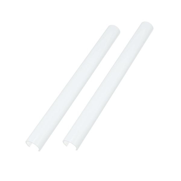 REPAIROCK 2pcs Grille Insert Trims Stripes Plastic for Auto White 12.6"x1.18" Auto Replacement Parts