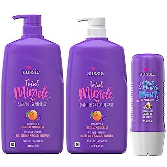 Aussie Total Miracle Shampoo, 30.4 Fluid Ounce, Pack of 4