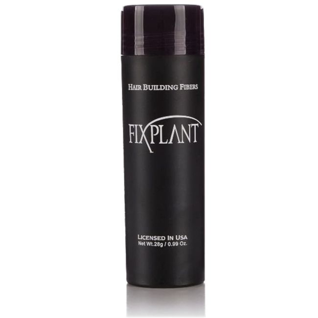 Fixplant Hair Building Fibers | Hair Fibers for Thinning Hair - Natural & Fuller Looking Hair in 30 sec - 28g - Hair Thickener for Fine Hair Women & Men​ (Black)