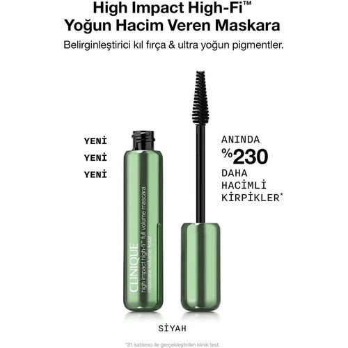 High Impact™ High-Fi™ Yoğun Hacim Veren Maskara - Ultra Siyah 10ml | Hindistan cevizi, argan yağı