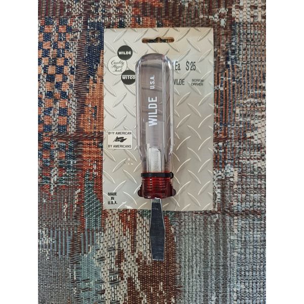 Wilde Screwdriver Large Acetate Handle with Stubby Shank, Made in the USA