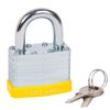 Spares2go Complete Ladder Security Chain Kit with Wall Brackets Locking Bar Padlock Set (Pack of 2)