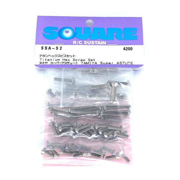 Square Titanium Hex Screw Set (For Tamiya Super Astute) SSA-52