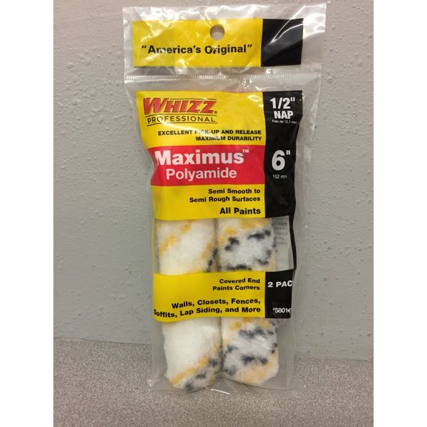 Whizz 1379056  Maximus Polyamide 1/2 " x 6 " W Mini Paint Roller Cover 2 pk