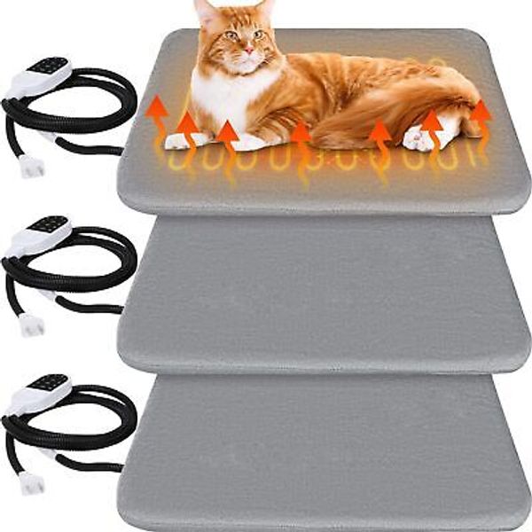 3 Sets Pet Heating Pad for Dogs Cats 19 x 17 Animal Heating Pads Cat Warming ...