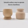 Wooden Egg Cups 4 Brown Wooden Eggs Cups Set Easter Decor