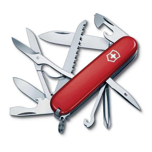 Victorinox Swiss Army Multi-Tool, Fieldmaster Pocket Knife, Red