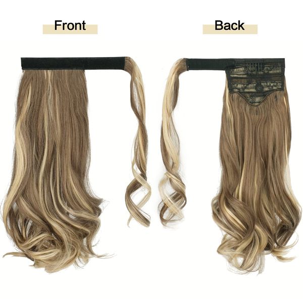 Sofeiyan Pferdeschwanz Haarteil Lockig Haarverlängerung Extension Pferdeschwanzverlängerung Synthetisches Natürliches Gewelltes Haarteil Wrap Around Pony Tail Hair Extensions 38cm