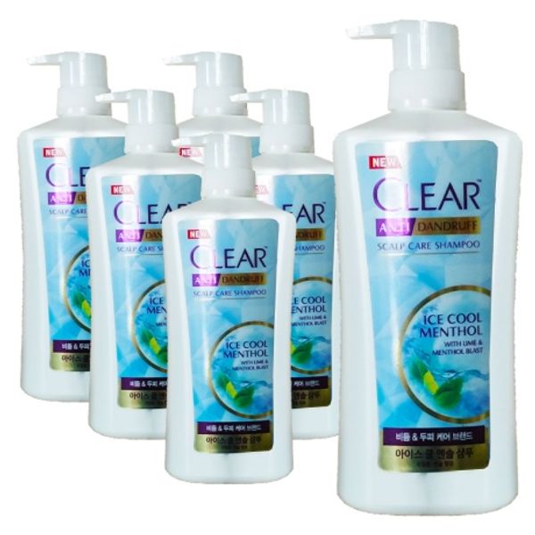 Clear Ice Cool Menthol Itchy Scalp Care Shampoo 650ml 6pcs