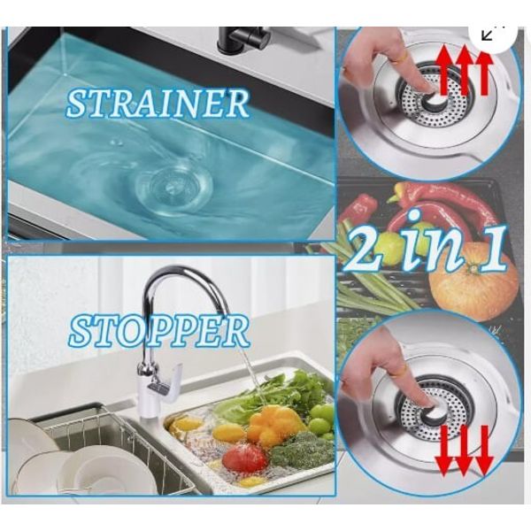 JOMST  3 in 1 Kitchen Sink Strainer & Stopper