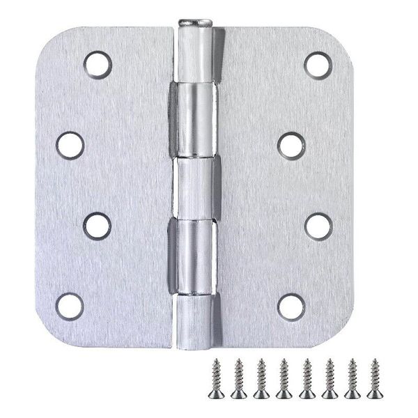 Design House Stainless Steel Door Hinge in Brushed Chrome 4-in. 5/8-in.  12-Pack