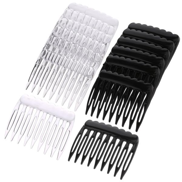 French Side Comb, 24 Pieces Small Hair Side Combs Plastic Decorative Hair Combs 9 Teeth Hair Comb Clips Wedding Veil Comb French Hair Twist Styling Pin Combs Accessories for Women Girls Brides