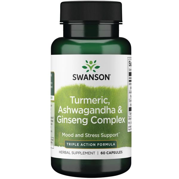Swanson Full Spectrum Turmeric Ashwagandha & Ginseng Complex 60 Capsules
