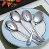 Serving Spoons 4 Pieces, Kyraton Serving Spoon, Include 2 Serving Spoon and 2 Slotted Spoons, Stainless Steel Serving Utensils, Serving Set Packing of 4